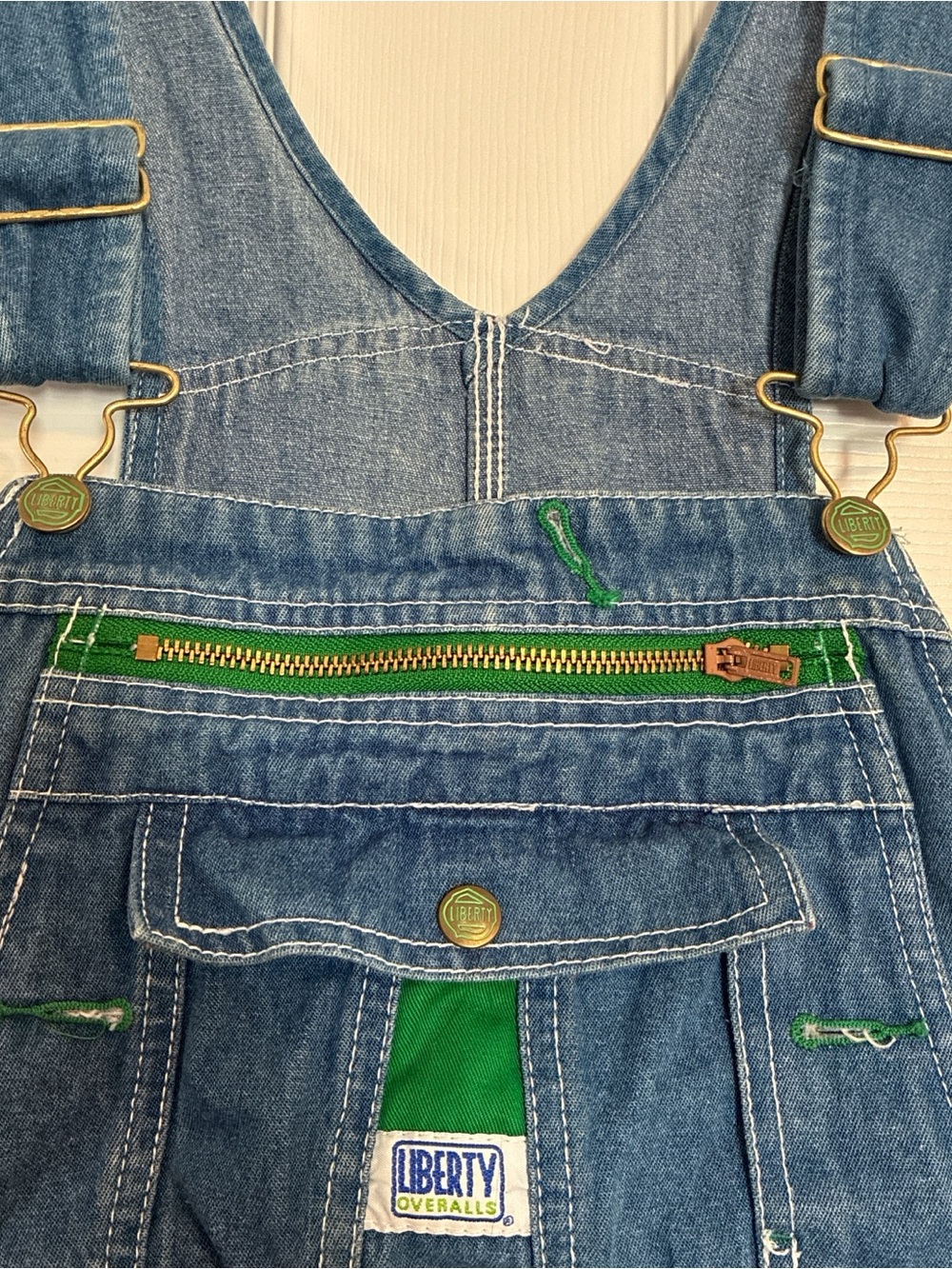 Liberty Blue Jean Men’s Denim Overalls size 34x30 - Picture 2 of 8